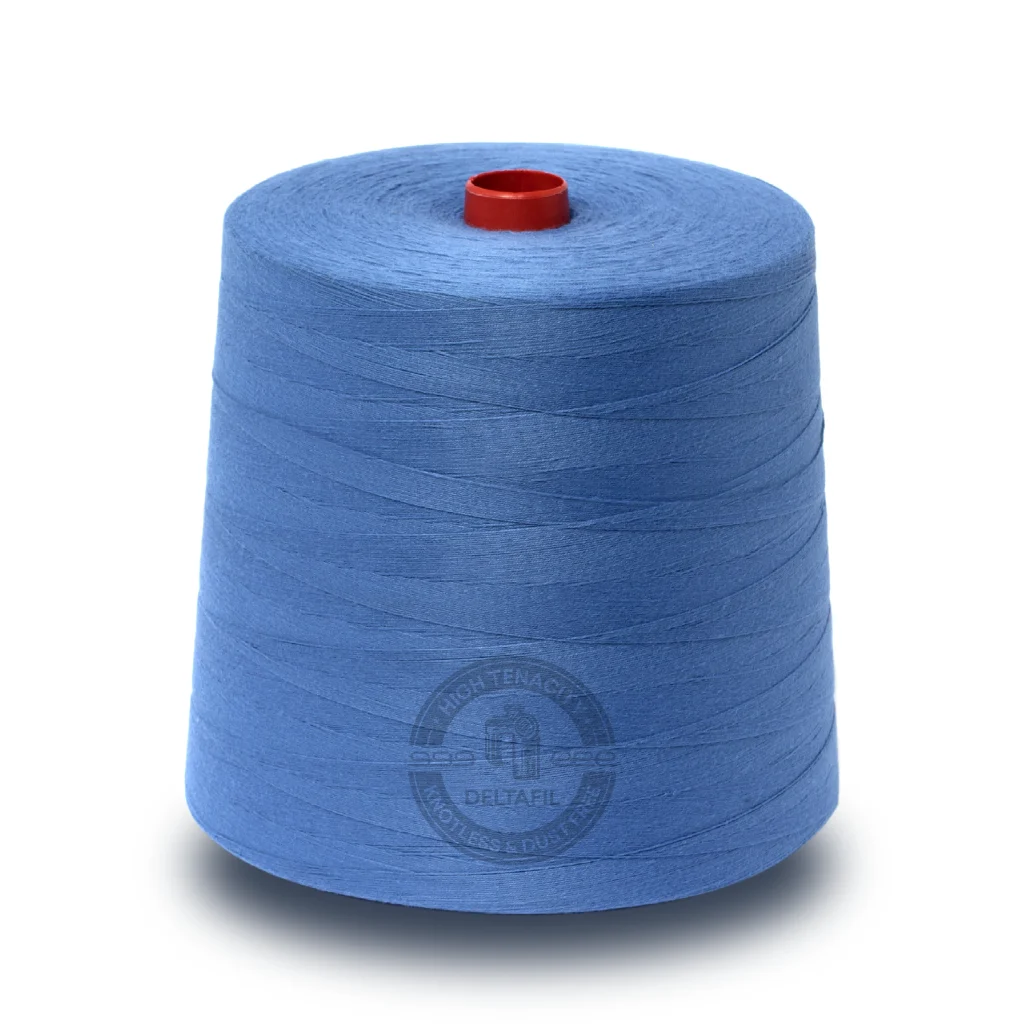 Fil à coudre de poche 12/4 polyester 5kg bleu